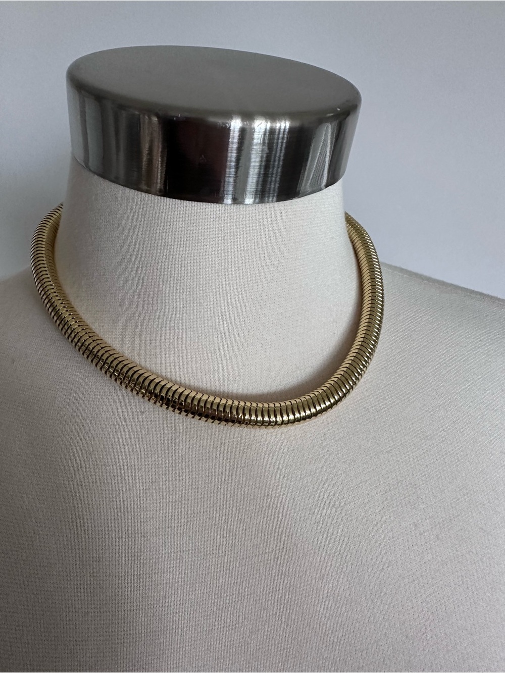 Uncommon James 14k Gold Plated Coil Tube Snake Choker Necklace NWTs